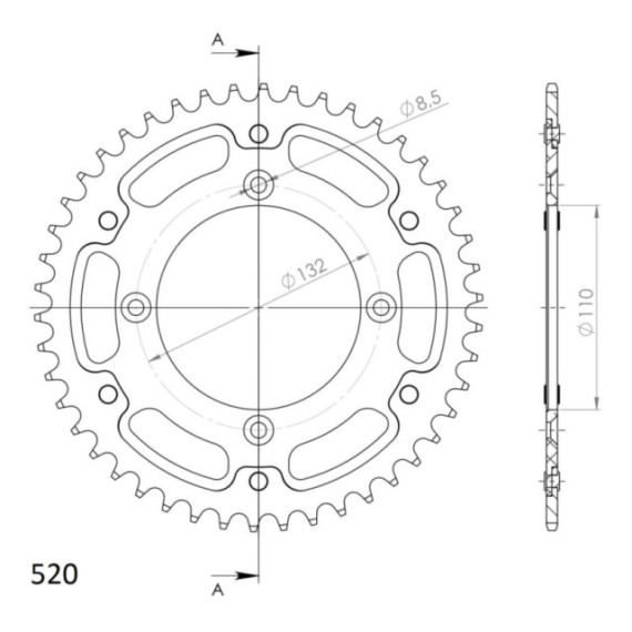 Supersprox Stealth Rear sprocket Gold 