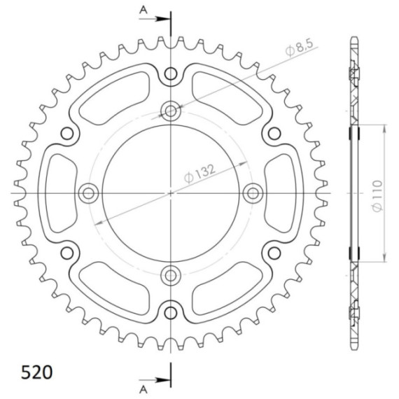 Supersprox Stealth Rear sprocket Gold 