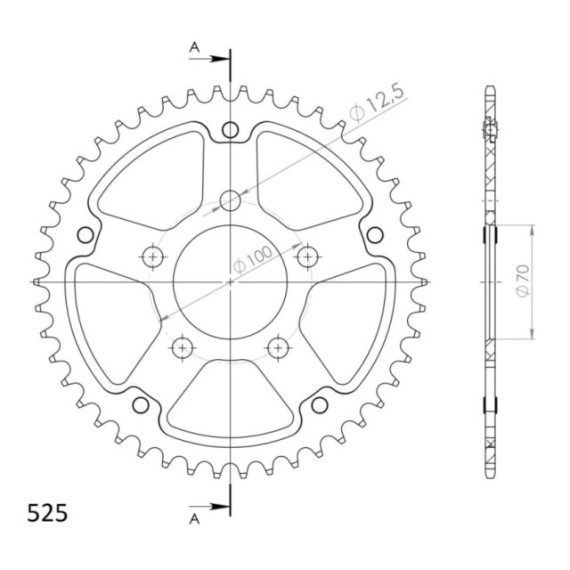 Supersprox Stealth Rear sprocket Blue  