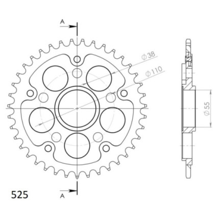 Supersprox Stealth Rear sprocket Silver