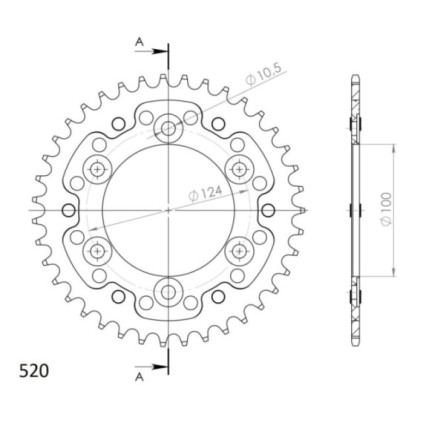 Supersprox Stealth Rear sprocket Blue  