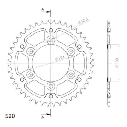 Supersprox Stealth Rear sprocket Blue  