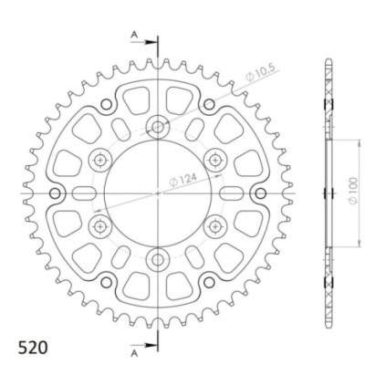 Supersprox Stealth Rear sprocket Red 