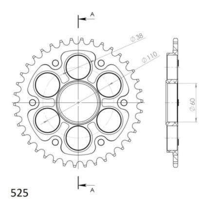 Supersprox Stealth Rear sprocket Silver