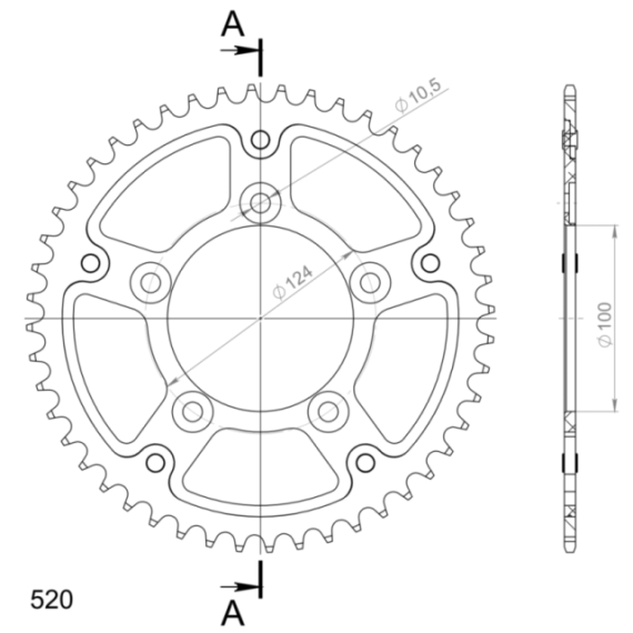 Supersprox Stealth Rear sprocket Silver