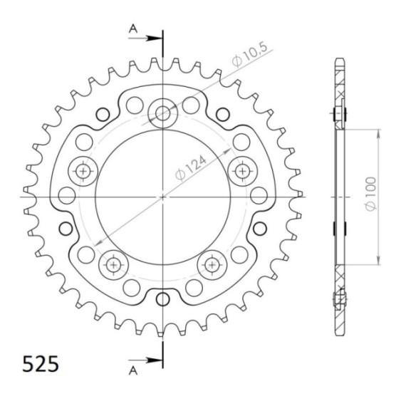 Supersprox Stealth Rear sprocket Silver