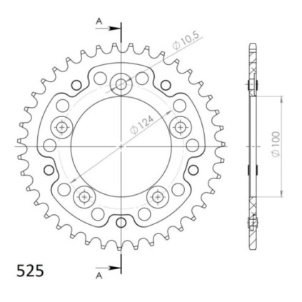 Supersprox Stealth Rear sprocket Silver