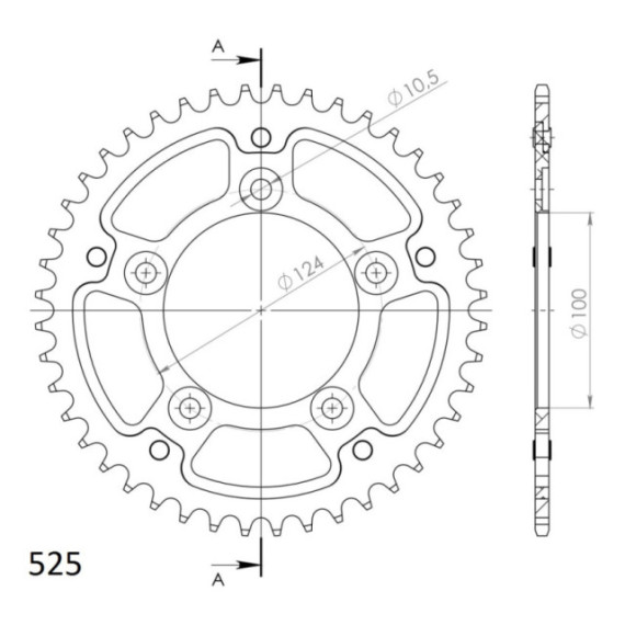 Supersprox Stealth Rear sprocket Black 