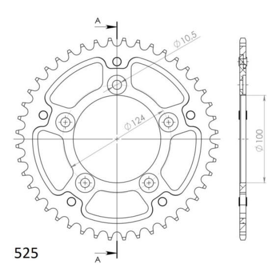 Supersprox Stealth Rear sprocket Black 