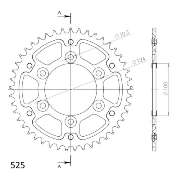 Supersprox Stealth Rear sprocket Blue  