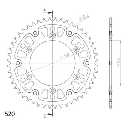 Supersprox Stealth Rear sprocket Silver