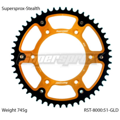 Supersprox Stealth Rear sprocket Gold 