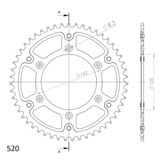 Supersprox Stealth Rear sprocket Silver