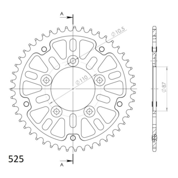 Supersprox Stealth Rear sprocket Black 