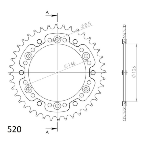 Supersprox Stealth Rear sprocket Silver