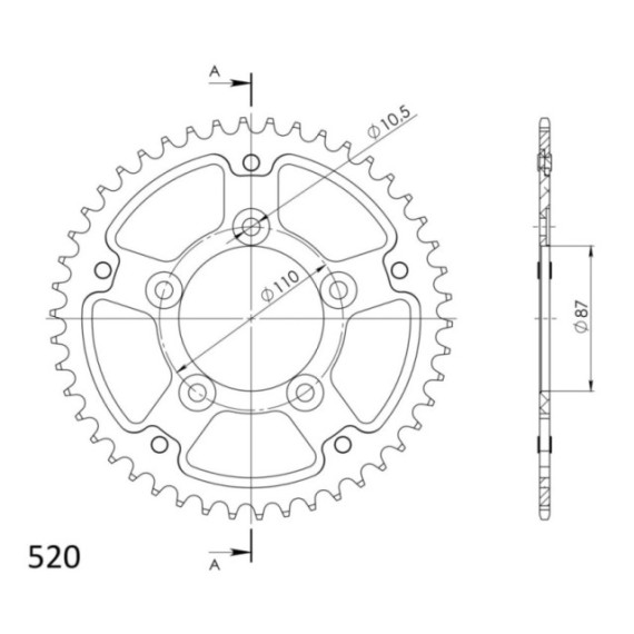 Supersprox Stealth Rear sprocket Blue  