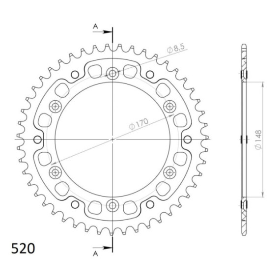 Supersprox Stealth Rear sprocket Black 