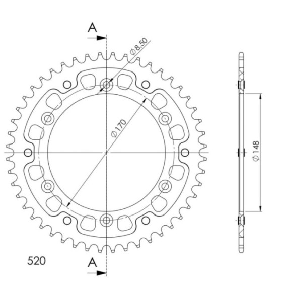 Supersprox Stealth Rear sprocket Black 