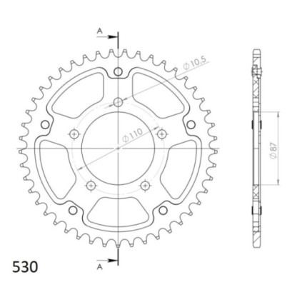 Supersprox Stealth Rear sprocket Blue  