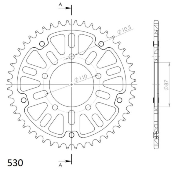 Supersprox Stealth Rear sprocket Black 