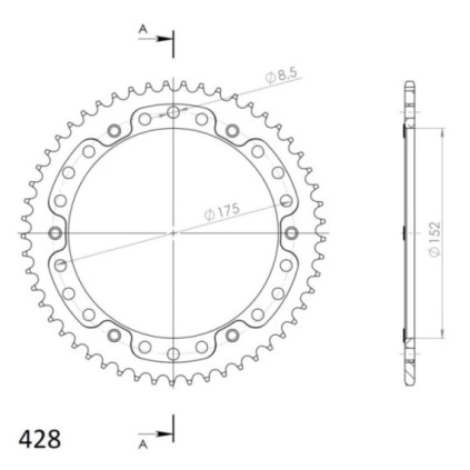 Supersprox Stealth Rear sprocket Gold 