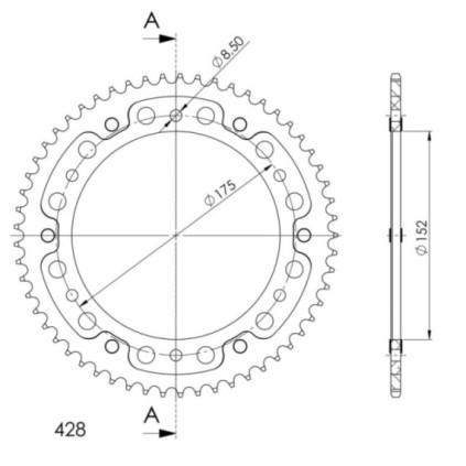 Supersprox Stealth Rear sprocket Gold 