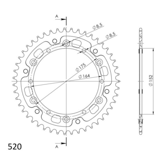 Supersprox Stealth Rear sprocket Red 