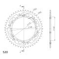 Supersprox Stealth Rear sprocket Red 