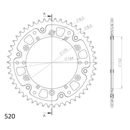 Supersprox Stealth Rear sprocket Black 