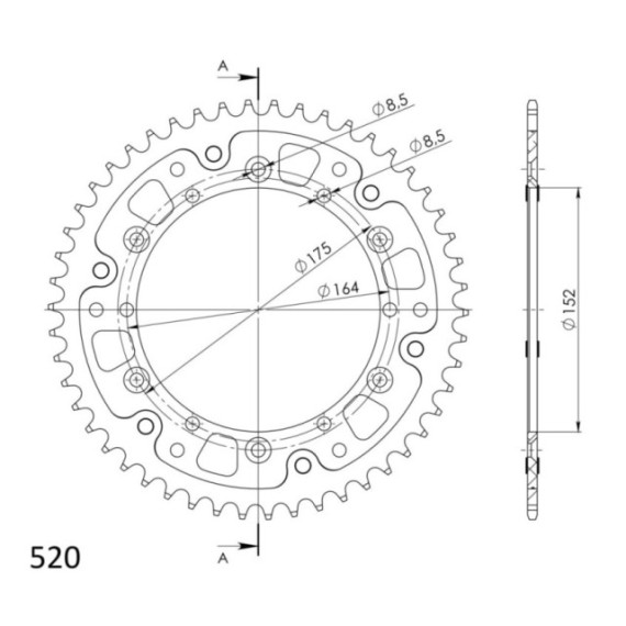 Supersprox Stealth Rear sprocket Blue  