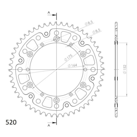 Supersprox Stealth Rear sprocket Blue  