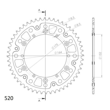 Supersprox Stealth Rear sprocket Blue  