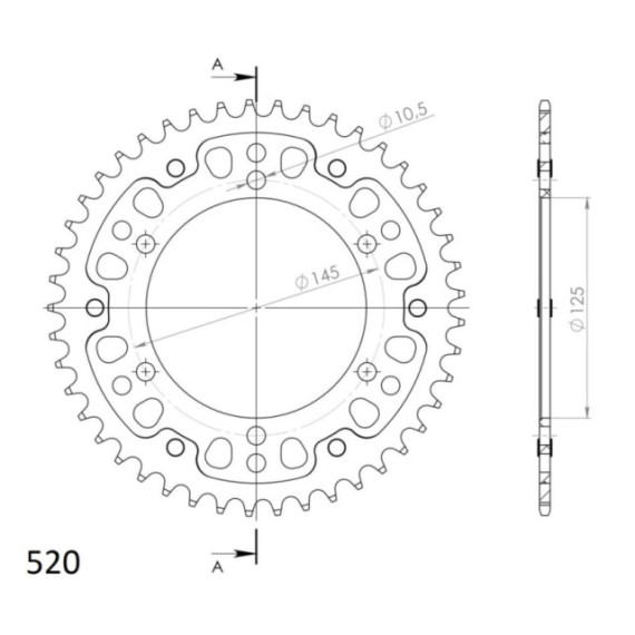 Supersprox Stealth Rear sprocket Blue  