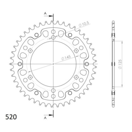 Supersprox Stealth Rear sprocket Blue  