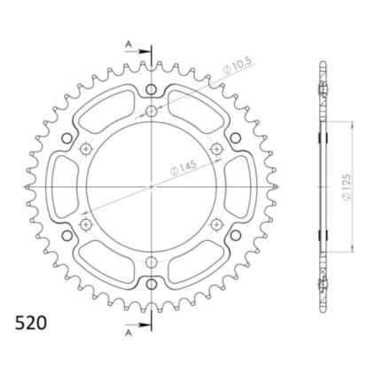 Supersprox Stealth Rear sprocket Blue  