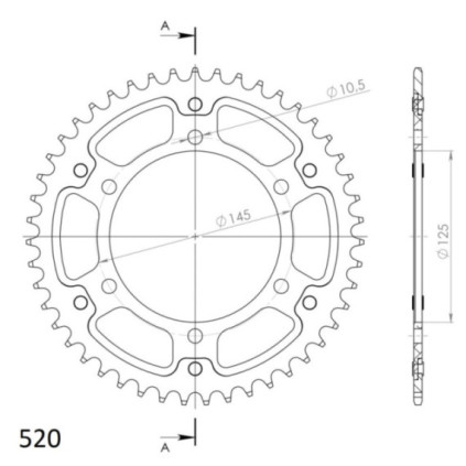 Supersprox Stealth Rear sprocket Red 