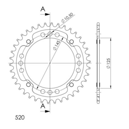 Supersprox Stealth Rear sprocket Blue  