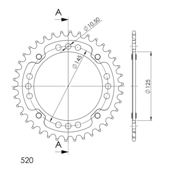 Supersprox Stealth Rear sprocket Gold 