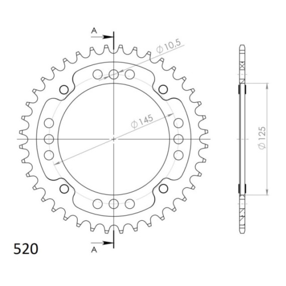 Supersprox Stealth Rear sprocket Blue  