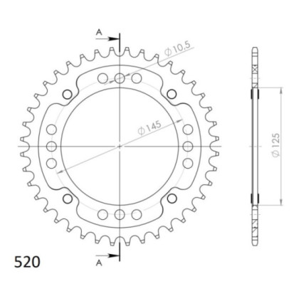 Supersprox Stealth Rear sprocket Blue  