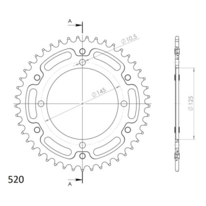 Supersprox Stealth Rear sprocket Blue  