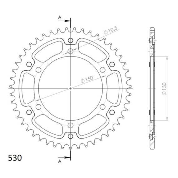 Supersprox Stealth Rear sprocket Black 