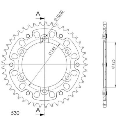 Supersprox Stealth Rear sprocket Gold 