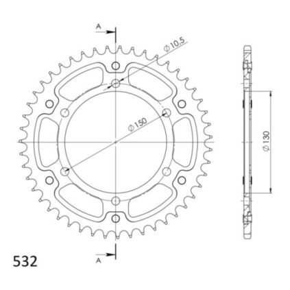 Supersprox Stealth Rear sprocket Blue  