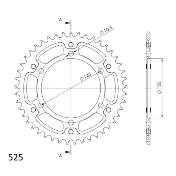 Supersprox Stealth Rear sprocket Gold 