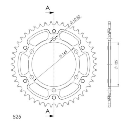 Supersprox Stealth Rear sprocket Blue  