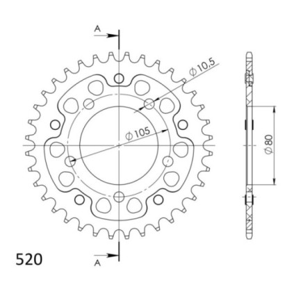 Supersprox Stealth Rear sprocket Black 