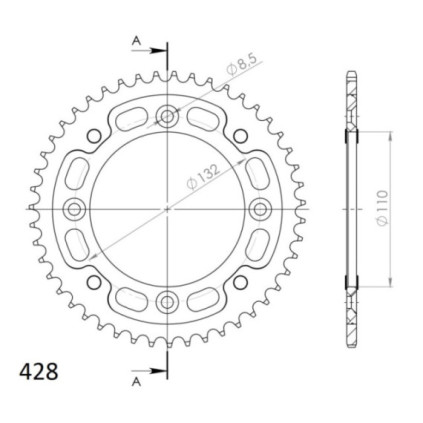 Supersprox Stealth Rear sprocket Blue  