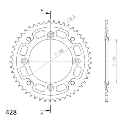 Supersprox Stealth Rear sprocket Blue  