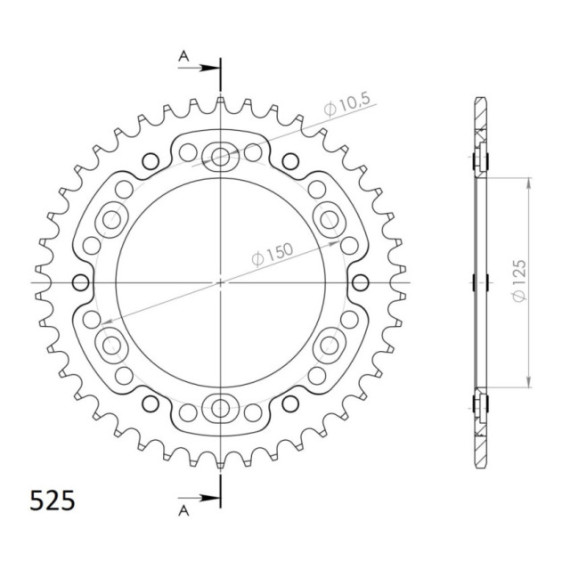 Supersprox Stealth Rear sprocket Black 